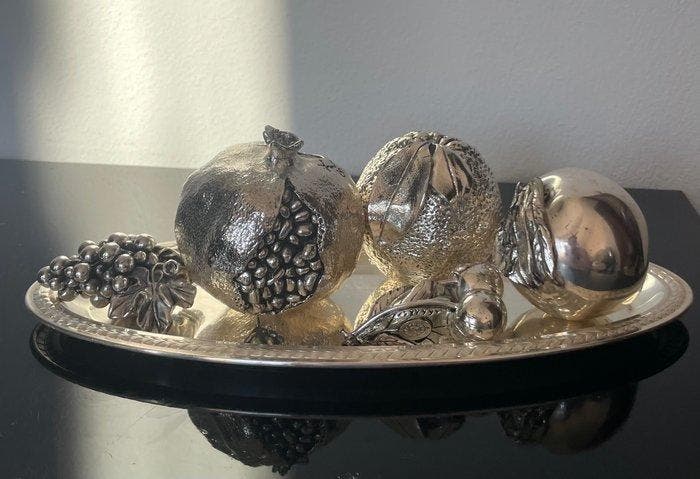 Marcello Giorgio - sculptuur, Composizione di frutta –, Antiek en Kunst, Curiosa en Brocante