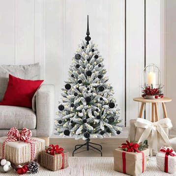 vidaXL Kunstkerstboom 120 cm 150 LEDs Warmwit PVC en staal, Verzenden, Nieuw