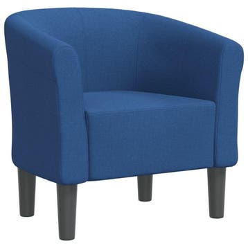 Fauteuil Modern Blauw | Tweedekansje | OP=OP, Huis en Inrichting, Fauteuils, Minder dan 75 cm, Ophalen of Verzenden, Zo goed als nieuw