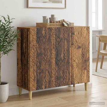vidaXL Dressoir Oud hout 89 x 34,5 x 80 cm Bewerkt hout, Verzenden, Nieuw, Overige houtsoorten, Minder dan 50 cm
