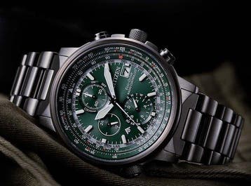 Citizen - Collezione Promaster SKY Crono Pilot Acciaio, Nieuw