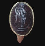 Oud-Romeins Geel goud, Stunning Intaglio Carnelian Seal (XRF