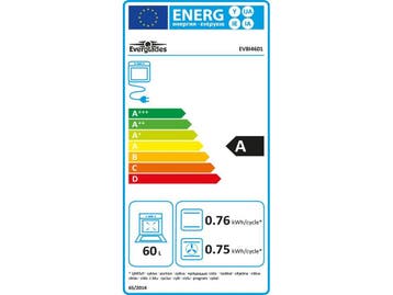 Everglades EVBi4601 - Inbouwoven - 64 Liter - Hete Lucht -, Verzenden, Zo goed als nieuw