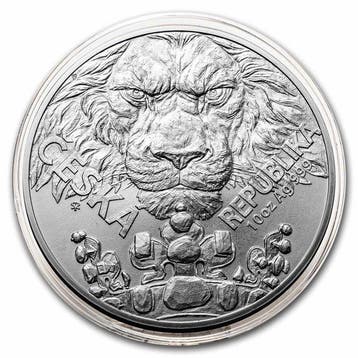 Niue. 25 Dollars 2023 10 oz $25 NZD Niue Silver Czech Lion