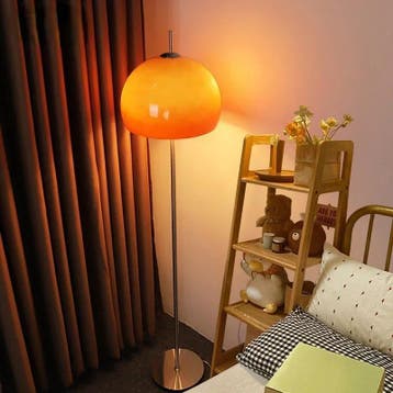 Bauhaus Glazen Tafellamp Paddenstoel Oranje Gradiënt, Huis en Inrichting, Lampen | Vloerlampen, Verzenden, Nieuw