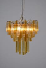 Venini, Murano - Kroonluchter - Glas, Metaal - quadrilobi