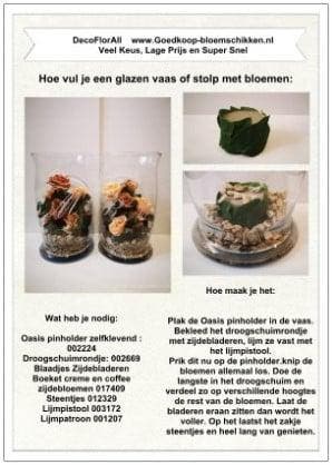 DIY Werkbeschrijving Hoe vul je een glazen vaas of stolp, Ophalen of Verzenden, Nieuw