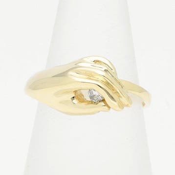 Ring - 14 karaat Geel goud Diamant (Natuurlijk) - Hand, Nieuw
