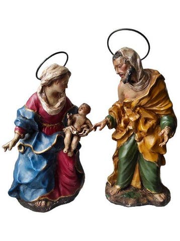 sculptuur, Presepe Napoletano - Sacra famiglia - 26 cm -