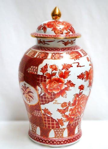dekselvaas - 50 cm - Porselein - Japanse stijl