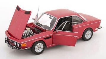 KK-Scale 1:12 - Modelauto - BMW E9 3.0 CSI - 1971 - Rood, Hobby en Vrije tijd, Nieuw