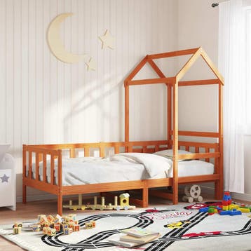 vidaXL Dagbed Set 2 pcs Wasbruin Massief grenenhout, Verzenden, Nieuw, Bruin, Hout