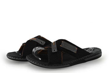 Puccetti Slippers in maat 43 Zwart, Slippers, Verzenden, Zwart, Zo goed als nieuw