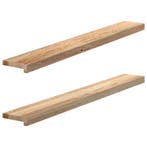 vidaXL Vensterbanken 2 st onbehandeld 120x15x2 cm massief, Verzenden, Nieuw