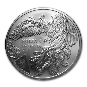 Zuid-Korea Phoenix 1 oz 2021, Postzegels en Munten, Verzenden, Oost-Azië, Losse munt, Zilver