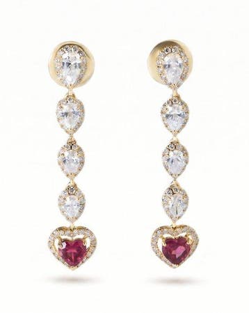 Cocktail oorbellen - 14 karaat Geel goud - 3.46ct. tw., Sieraden, Tassen en Uiterlijk