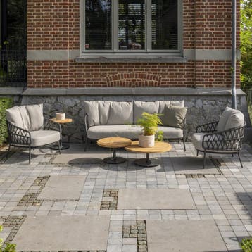 Calpi 3-zits lounge bank met 3 kussens antraciet 4 Seasons, Ophalen of Verzenden, Nieuw