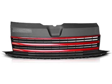 Grill VW T6 Transporter Zwart-Rood, Ophalen of Verzenden, Nieuw