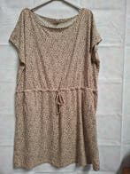 Zeeman jurk stippenprint beige/zwart maat 48, Zeeman, Beige, Maat 46/48 (XL) of groter, Zo goed als nieuw