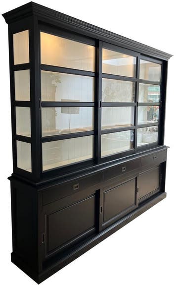 Buffetkast zwart Beverwijk 260 x 240cm led verlichting, Huis en Inrichting, Ophalen of Verzenden, Nieuw