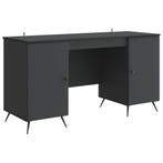 vidaXL Bureau met plank Zwart 142,5 x 50 x 75 cm Bewerkt, Verzenden, Nieuw