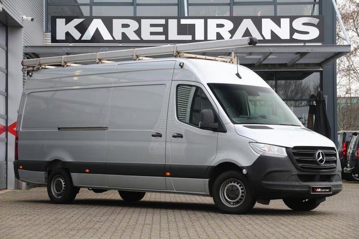 Zakelijke Lease |  Mercedes-Benz Sprinter 319 3.0 CDI V6, Auto's, Bestelauto's, Dealer onderhouden, Lease, Zwart, Automaat, Zilver of Grijs