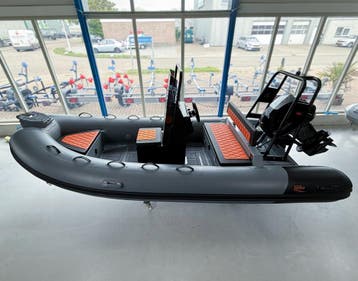 Hibo Aluminium Console RIB DLX 4.20 + Tohatsu 50 PK, Watersport en Boten, Rubberboten, Aluminium, Brandstoftank, Nieuw, Hibo