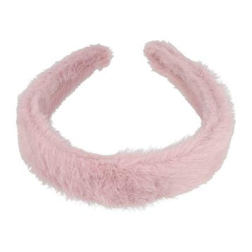 Haarband Diadeem 3cm – Teddy Imitatiebont – Oud Roze, Nieuw