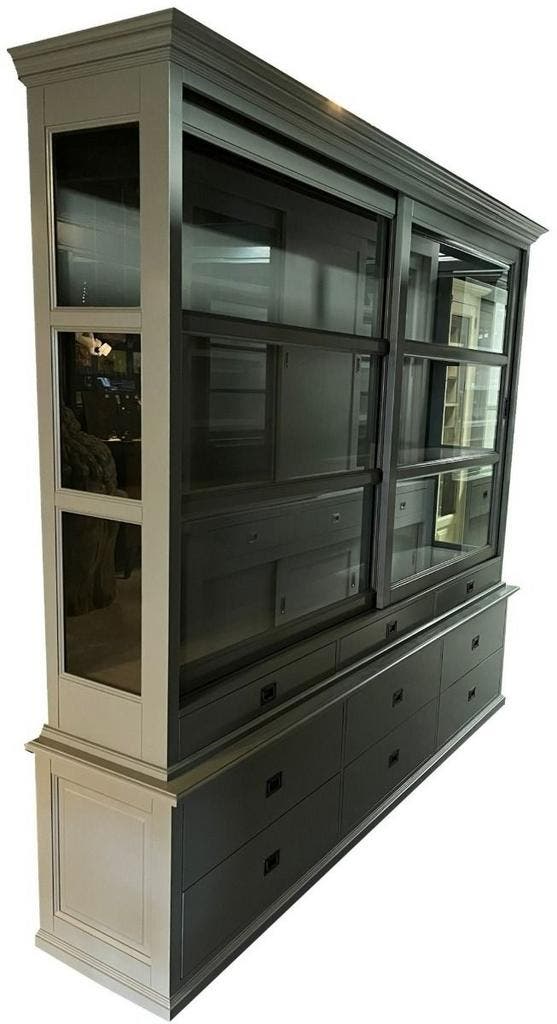 Buffetkast Engels groen Warmond 240cm, Huis en Inrichting, Kasten | Buffetkasten, Ophalen of Verzenden