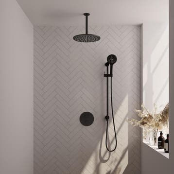 Brauer Black Carving Thermostatische Regendoucheset Inbouw -, Ophalen of Verzenden, Nieuw