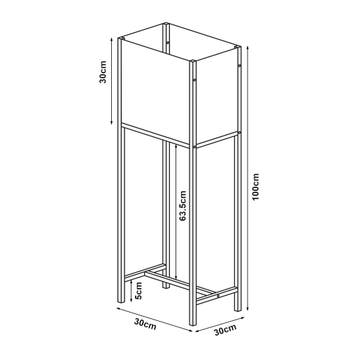[en.casa] Plantenstandaard Porsgrunn 100x30x30 cm zwart, Verzenden, Nieuw