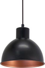 EGLO Truro 1 Hanglamp - E27 - Ø 21 cm - Zwart/Koper Tweede, Verzenden, Nieuw