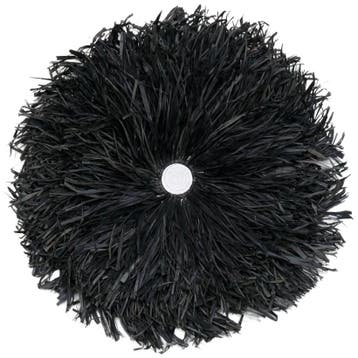 Bazar Bizar De Raffia Juju Muurdecoratie - Zwart -, Huis en Inrichting, Ophalen of Verzenden, Zo goed als nieuw, Zwart, Overige materialen