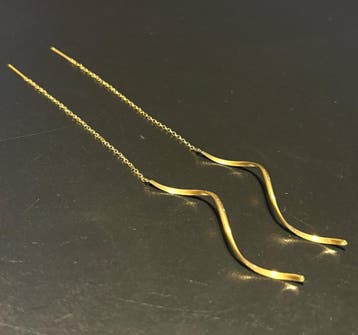 No-Fade Goud-Stijl Vergulde Spiraal Hangende Oorbellen, Sieraden, Tassen en Uiterlijk, Oorbellen, Overige materialen, Hangers