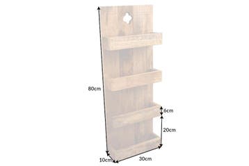 Stevige keukenplank HEMINGWAY 80cm mangohouten wandplank -, Ophalen of Verzenden, Nieuw