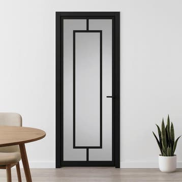 Zwarte binnendeuren met glas stomp en opdek deuren, Doe-het-zelf en Verbouw, Deuren en Horren, 80 tot 100 cm, Binnendeur, Nieuw