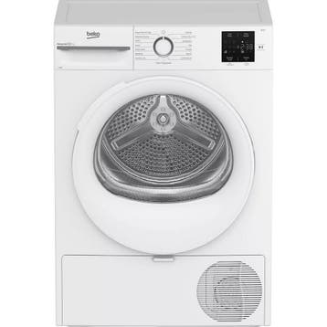 Beko BM3T3822W - Warmtepompdroger - 8 kg - 64 dB -, Ophalen of Verzenden, Nieuw, Voorlader, 85 tot 90 cm
