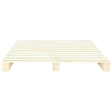 vidaXL Bedframe pallet massief grenenhout 180x200 cm, Eenpersoons, Bruin, Verzenden, Nieuw