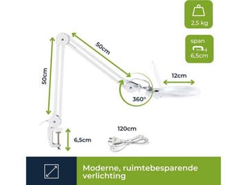 Velleman Ledloeplamp - Klem - Zwenkarm 48 leds vergroting, Verzenden, Nieuw