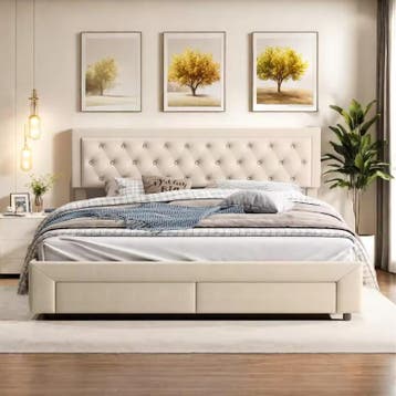 Velvet Opbergbed 160x200/180x200 cm metLades en Hydraulisch, Huis en Inrichting, Slaapkamer | Bedden, Verzenden, Nieuw