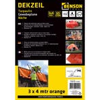 Benson Oranje dekzeil - 3x4 meter - Mesh structuur - PE 6..., Auto diversen, Ophalen of Verzenden, Nieuw