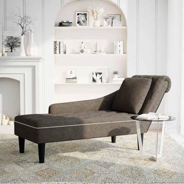vidaXL Chaise longue kussen en rechterarmleuning kunstleer, Verzenden, Nieuw