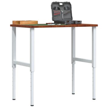 vidaXL Werkbank rechthoek 100x60x(71,5-98) cm eikenhout, Verzenden, Nieuw