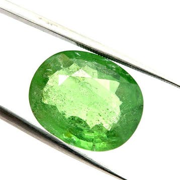Zonder minimumprijs Groen Tsavoriet - 12.16 ct -, Nieuw