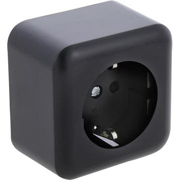 Q-LINK - Wandcontactdoos - Opbouw - 1-voudig Stopcontact -, Kunststof, Overige typen, Nieuw, Ophalen of Verzenden