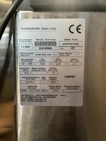 Tecnodom AF07PKMTN290 Koelkast, Ophalen of Verzenden, Gebruikt
