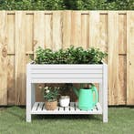 vidaXL Plantenbak verhoogd 110x45x79 cm polypropeen wit, Kunststof, 100 cm of meer, Verzenden, Nieuw
