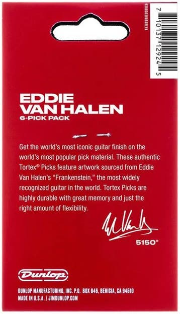 Jim Dunlop Eddie Van Halen Frankenstein plectrum 0.50 mm, Muziek en Instrumenten, Ophalen of Verzenden, Nieuw, Elektrische gitaar
