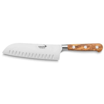 Déglon Sabatier Santokumes 18 cm met olijfhouten heft, Ophalen of Verzenden, Nieuw, Hout