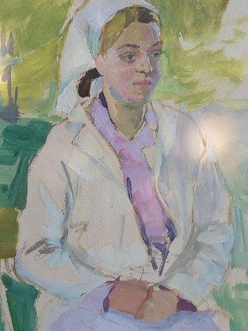 G. N. Olempyuk (XX - Figura di donna, Antiek en Kunst, Kunst | Schilderijen | Klassiek